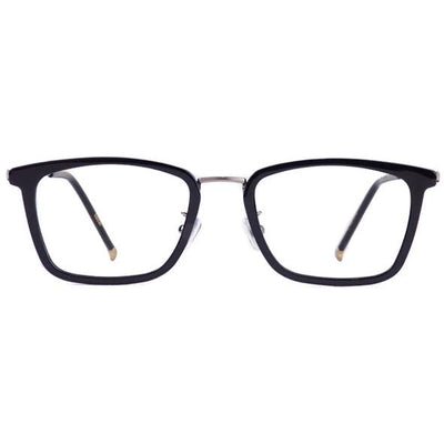 Black Ideal Eyeglasses Men Front - Leone Eyewear