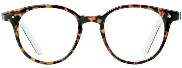 White Tort Ana Eyeglasses Women Front - Leone Eyewear