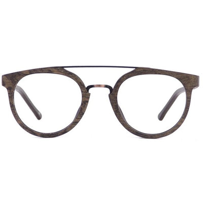 Wood Dallas Eyeglasses Men Front - Leone Eyewear