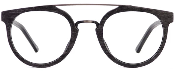 Matt Black Dallas Eyeglasses Men Front - Leone Eyewear
