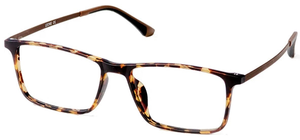 Matt Tortoise Hunter Eyeglasses Side - Leone Eyewear