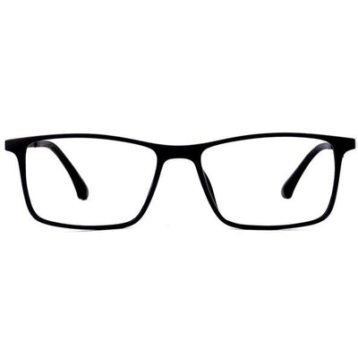 Matt Black Hunter Eyeglasses Front - Leone Eyewear