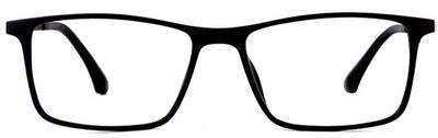 Matt Black Hunter Eyeglasses Front - Leone Eyewear
