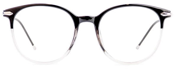 Black/Grey Aria Eyeglasses Women Front - Leone Eyewear